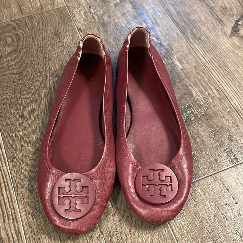Tory Burch flats Burgundy Maroon